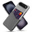 For iPhone Air Case PU Leather Cloth Texture Hard PC Phone Cover with Card Holder - Grey - 1