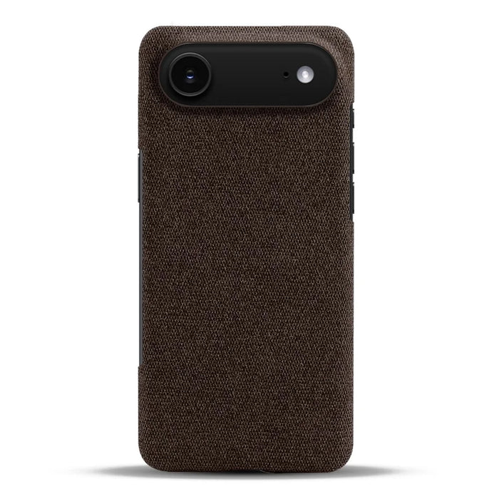 For iPhone Air Phone Case Cloth Texture Anti-Scratch Protective PC Back Cover - Brown - 5