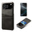 For iPhone 18 Pro / 17 Pro Case Dual Card Slots PU Leather + Hard PC Phone Cover - Black - 1