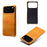 For iPhone 18 Pro Max / 17 Pro Max Case Calf Texture PU Leather Hard PC Protective Phone Cover - Orange - 2