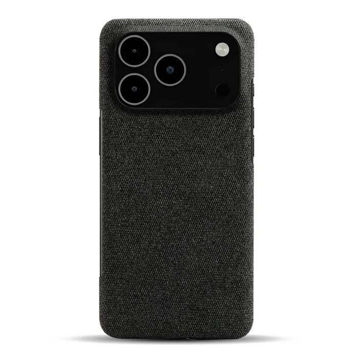 For iPhone 18 Pro Max / 17 Pro Max Phone Case Cloth Texture Anti-Scratch Protective PC Back Cover - Black - 5
