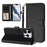 For iPhone 16 Pro Leather Case Wallet Stand Phone Cover with Wrist Strap - Black - 3