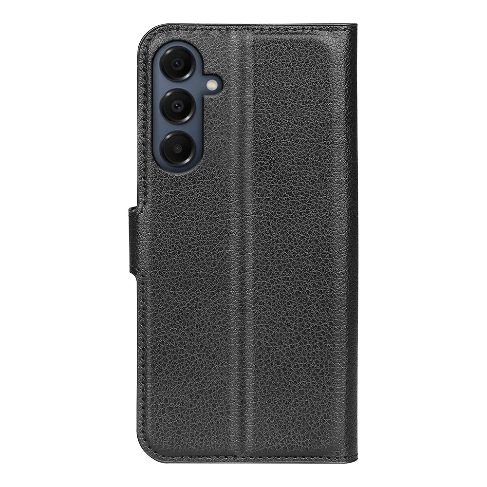 For Samsung Galaxy A18 5G / A18 4G / A17 5G / 4G / F17 5G / M17 5G Case Litchi Texture Shockproof Leather Wallet Phone Cover - Black - 3