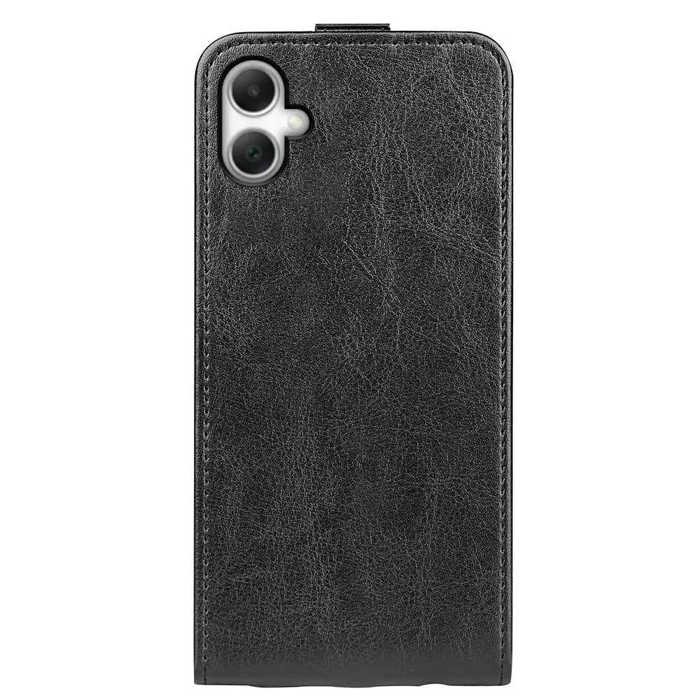 For Samsung Galaxy A08 5G / A08 4G / A07 4G / F07 4G / M07 4G Case with Card Slots Vertical Flip Leather Phone Cover - Black - 3