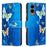 For Samsung Galaxy S25 Edge Case Wallet Stand Pattern Printing Phone Leather Cover - Golden Butterflies - 1