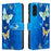 For Samsung Galaxy S24 FE Case Wallet Stand Pattern Printing Phone Leather Cover - Golden Butterflies - 1