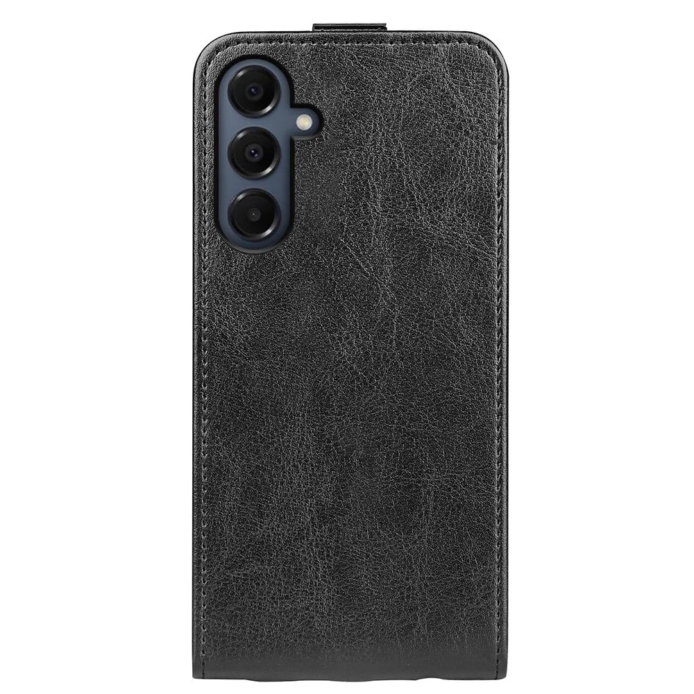 For Samsung Galaxy A18 5G / A18 4G / A17 5G / 4G / F17 5G / M17 5G Case with Card Slots Vertical Flip Leather Phone Cover - Black - 3