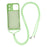 For iPhone 17 Pro Max Case Soft TPU Fiber Lining Phone Cover with Shoulder Strap - Matcha Green - 2