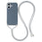 For iPhone 17 Case Soft TPU Fiber Lining Phone Cover with Shoulder Strap - Lavender Grey - 1