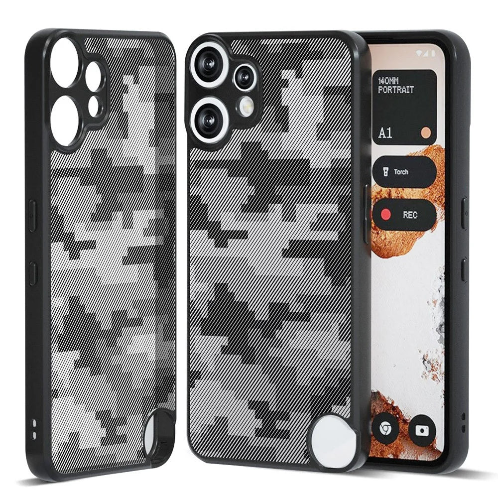 IBMRS For Nothing CMF Phone 2 Pro Case Soft TPU Frame Hard PC Back Anti-Fall Phone Cover - Grid Camouflage - 1