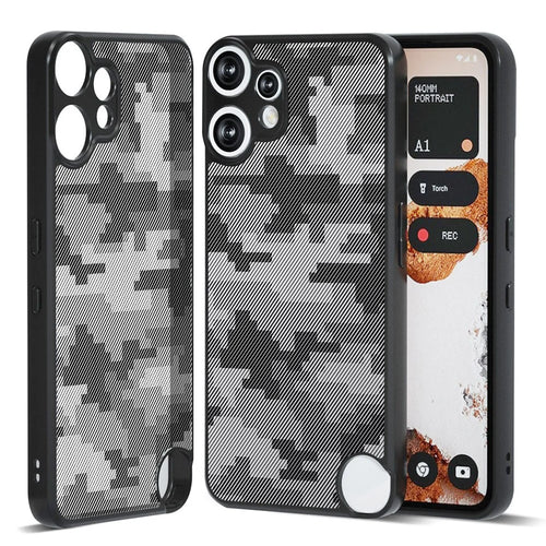 IBMRS For Nothing CMF Phone 2 Pro Case Soft TPU Frame Hard PC Back Anti-Fall Phone Cover - Grid Camouflage - 1