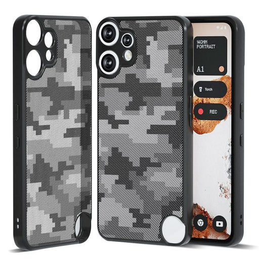 IBMRS For Nothing CMF Phone 2 Pro Case Soft TPU Frame Hard PC Back Anti-Fall Phone Cover - Grid Camouflage - 1