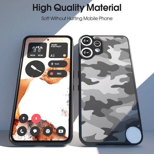 IBMRS For Nothing CMF Phone 2 Pro Case Soft TPU Frame Hard PC Back Anti-Fall Phone Cover - Grid Camouflage - 2