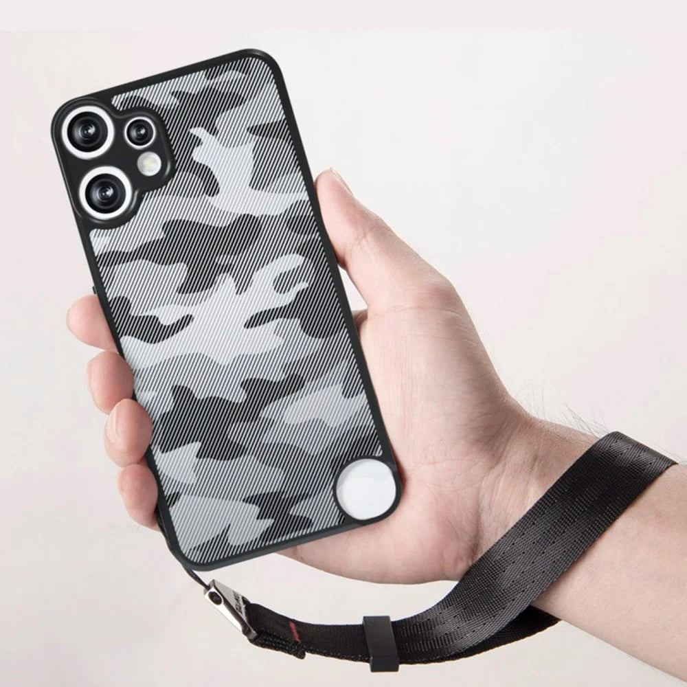 IBMRS For Nothing CMF Phone 2 Pro Case Soft TPU Frame Hard PC Back Anti-Fall Phone Cover - Grid Camouflage - 3