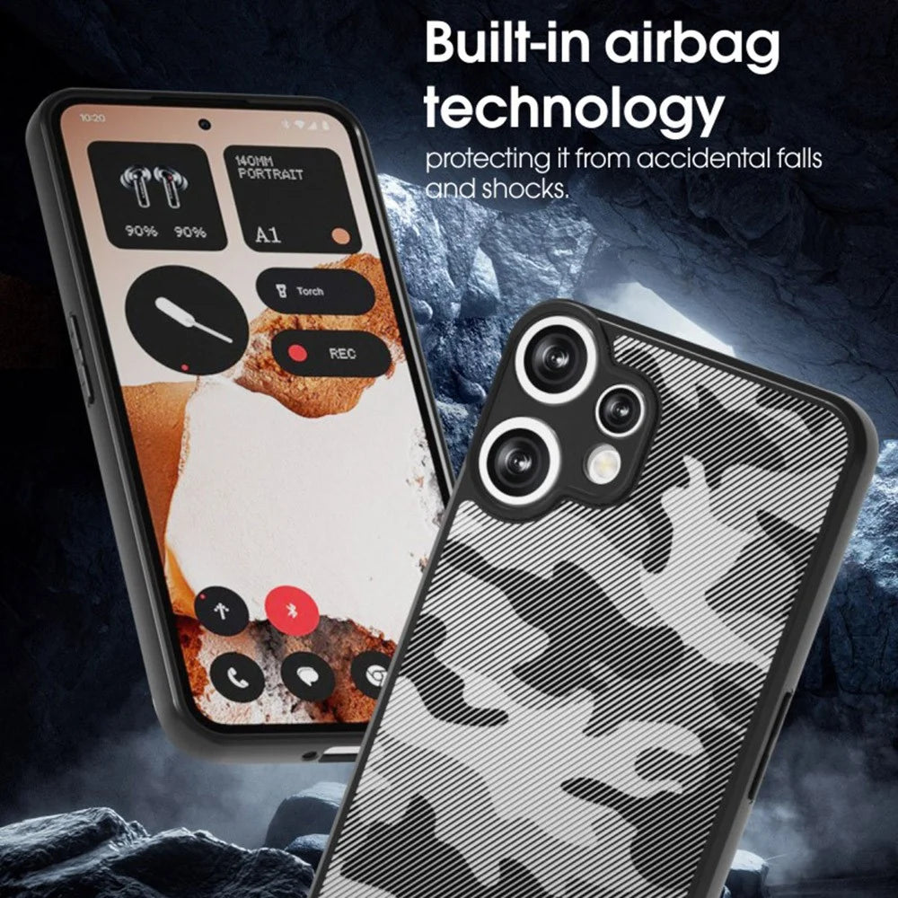 IBMRS For Nothing CMF Phone 2 Pro Case Soft TPU Frame Hard PC Back Anti-Fall Phone Cover - Grid Camouflage - 4