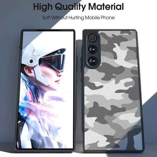 IBMRS For ZTE nubia Redmagic 10 Air 5G Case Soft TPU Frame Hard PC Back Anti-Fall Phone Cover - Grid Camouflage - 2