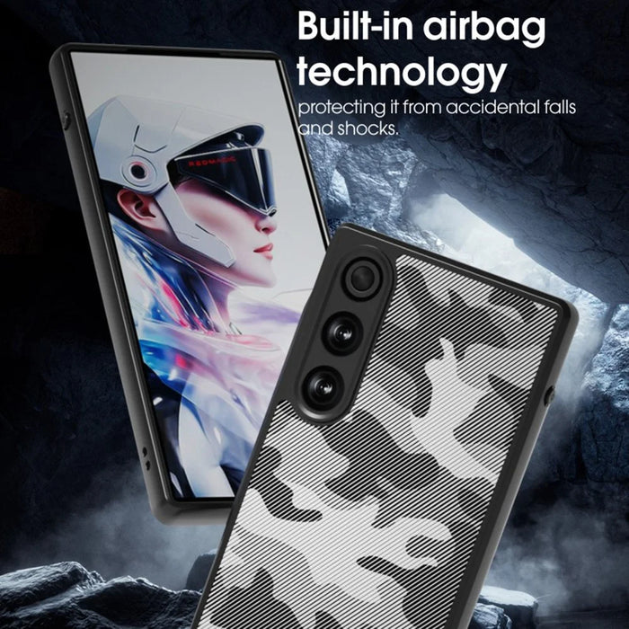 IBMRS For ZTE nubia Redmagic 10 Air 5G Case Soft TPU Frame Hard PC Back Anti-Fall Phone Cover - Grid Camouflage - 4