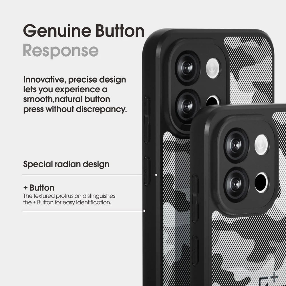 IBMRS For OnePlus 13T 5G Case Soft TPU Frame Hard PC Back Anti-Fall Phone Cover - Grid Camouflage - 3