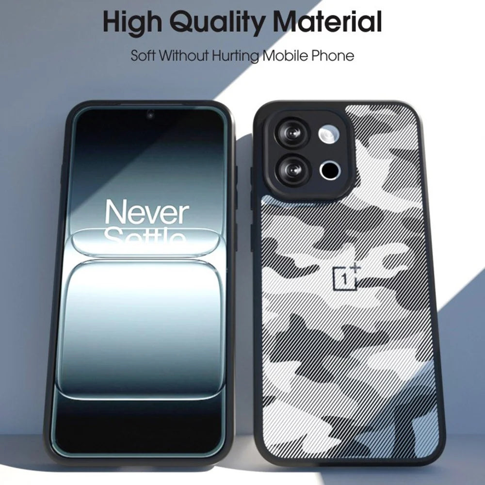 IBMRS For OnePlus 13T 5G Case Soft TPU Frame Hard PC Back Anti-Fall Phone Cover - Grid Camouflage - 4