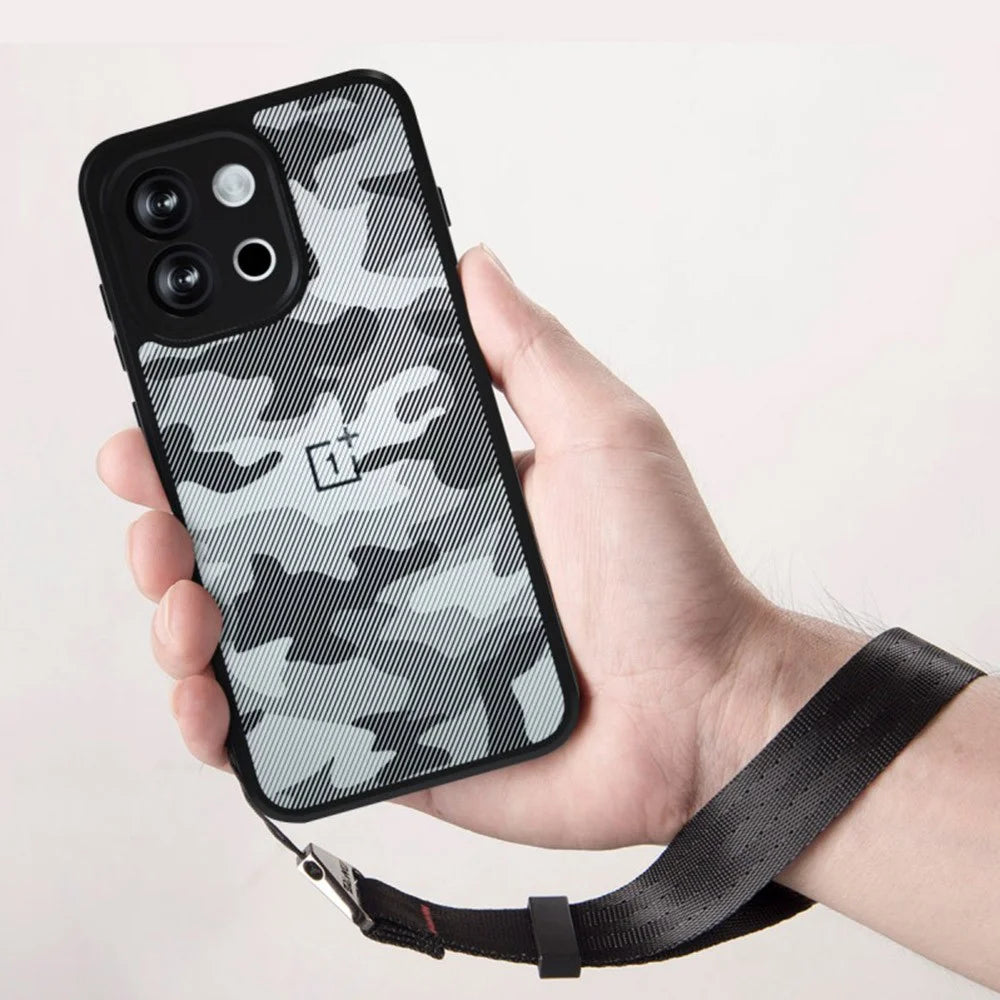 IBMRS For OnePlus 13T 5G Case Soft TPU Frame Hard PC Back Anti-Fall Phone Cover - Grid Camouflage - 5