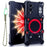 For Samsung Galaxy S25 Edge Bumper Case Kickstand Aluminum Alloy Magnetic Phone Cover with Wrist Strap - Black - 1