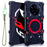For Realme 14 Pro+ 5G Bumper Case Kickstand Aluminum Alloy Magnetic Phone Cover with Wrist Strap - Black - 1