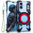 Bumper Case For iPhone 16 / 15 / 14 Pro , Kickstand Aluminum Alloy Magnetic Phone Cover with Wrist Strap - Black - 1