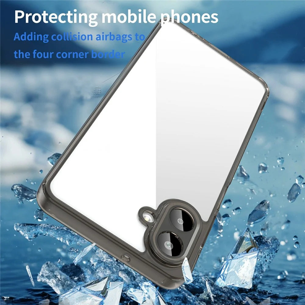 For Samsung Galaxy A07 4G Case TPU + Acrylic Phone Back Cover Anti Yellowing - Black - 4