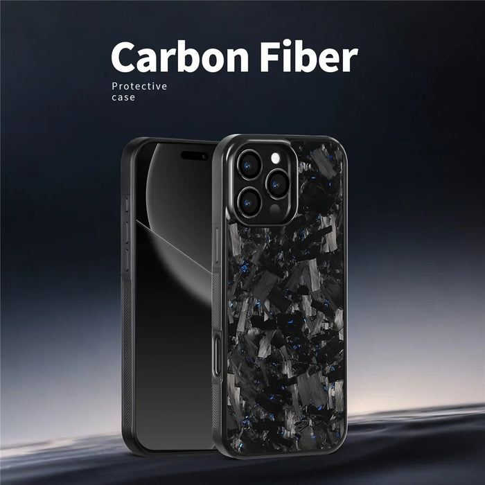 For iPhone 16 Pro Max Magnetic Case Large Texture Aramid Fiber + TPU Phone Cover - Black - 2