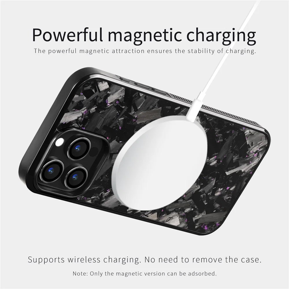 For iPhone 16 Pro Max Magnetic Case Large Texture Aramid Fiber + TPU Phone Cover - Black - 6