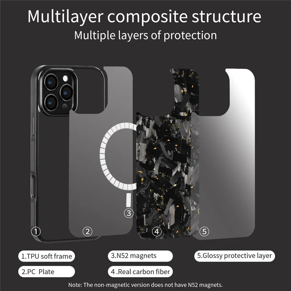 For iPhone 16 Pro Max Magnetic Case Large Texture Aramid Fiber + TPU Phone Cover - Black - 7