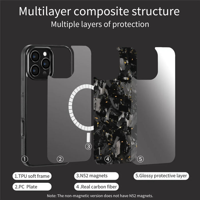 For iPhone 16 Pro Max Magnetic Case Large Texture Aramid Fiber + TPU Phone Cover - Black - 7