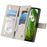 For Google Pixel 8 Case Zipper Wallet Color Splicing Leather Flip Phone Cover with Straps - Lake Blue - 4