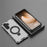 For Samsung Galaxy A36 5G Magnetic Case with Kickstand PC + TPU Phone Cover - Transparent - 5