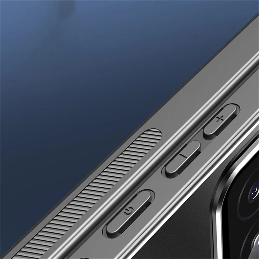 For OnePlus 13T 5G Case with Lens Kickstand Shockproof PC+TPU Phone Cover - Black - 3
