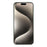 For iPhone 15 Case Rhinestone Edge Glitter Back TPU + PC IMD Phone Cover - Glitter Light Pink - 2
