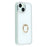 For iPhone 14 / 13 Case with Ring Kickstand Rhinestone Edge TPU + PC IMD Phone Cover - Glitter White - 1