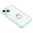 For iPhone 14 / 13 Case with Ring Kickstand Rhinestone Edge TPU + PC IMD Phone Cover - Glitter White - 5