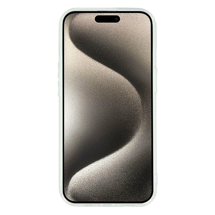 For iPhone 14 / 13 Case Rhinestone Edge Glitter Back TPU + PC IMD Phone Cover - Glitter Light Pink - 2