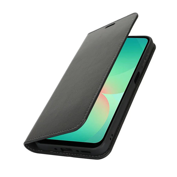 For Samsung Galaxy A26 5G Case Crazy Horse Texture Split Leather Wallet Phone Cover - Black - 4