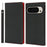 For Google Pixel 10 Pro XL Wallet Case Genuine Cow Leather Phone Cover Litchi Texture - Black - 1