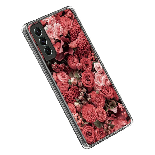 For Samsung Galaxy S23 Flexible TPU Phone Case Pattern Printing IMD Ultra Slim Protective Cover - Artless Million Flowers - 1