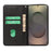 For Samsung Galaxy A16 4G / 5G Case Strong Magnetic Leather Wallet Phone Cover with Striped Texture - Black - 2