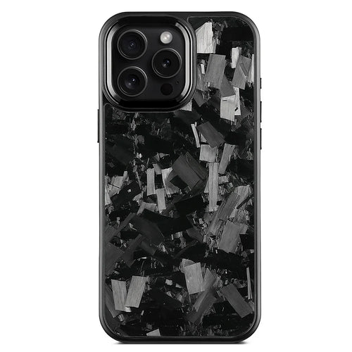 For iPhone 16 Pro Max Magnetic Case Large Texture Aramid Fiber + TPU Phone Cover with Metal Lens Frame - Black Lens Frame + Black - 1