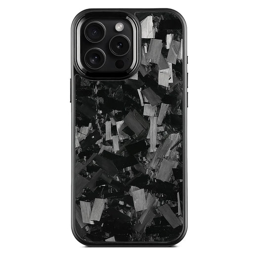For iPhone 16 Pro Max Magnetic Case Large Texture Aramid Fiber + TPU Phone Cover with Metal Lens Frame - Black Lens Frame + Black - 1
