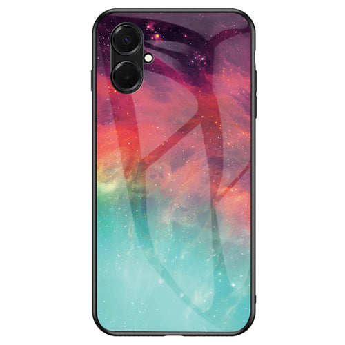 For Samsung Galaxy A08 5G / A08 4G / A07 4G Case Starry Sky Pattern Tempered Glass Phone Cover - Color Starry Sky - 1