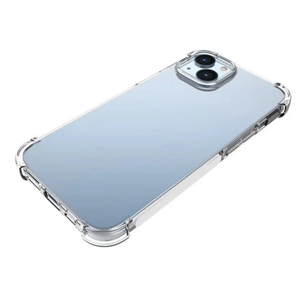 WANLONFENG For iPhone 13 6.1 inch Back Cover  TM Series 2.0mm Clear TPU Phone Case (Big Lens Hole) - Transparent - 3