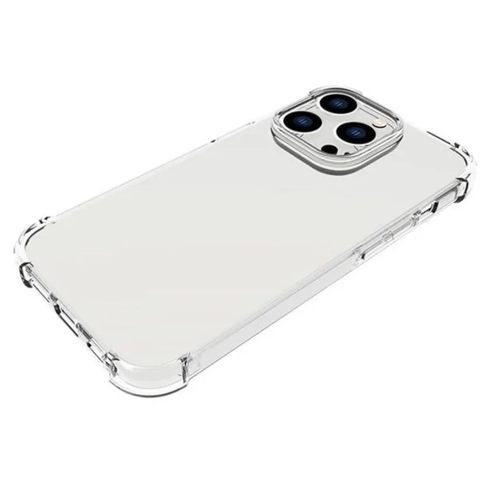 WANLONFENG For iPhone 13 Pro 6.1 inch Back Cover  TM Series 2.0mm Clear TPU Phone Case (Big Lens Hole) - Transparent - 3