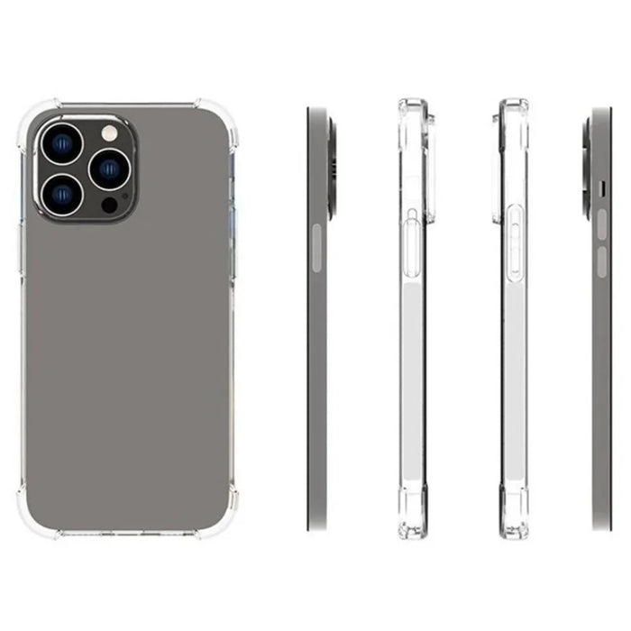 WANLONFENG For iPhone 14 Pro Max Back Cover  TM Series 2.0mm Clear TPU Phone Case (Big Lens Hole) - Transparent - 5