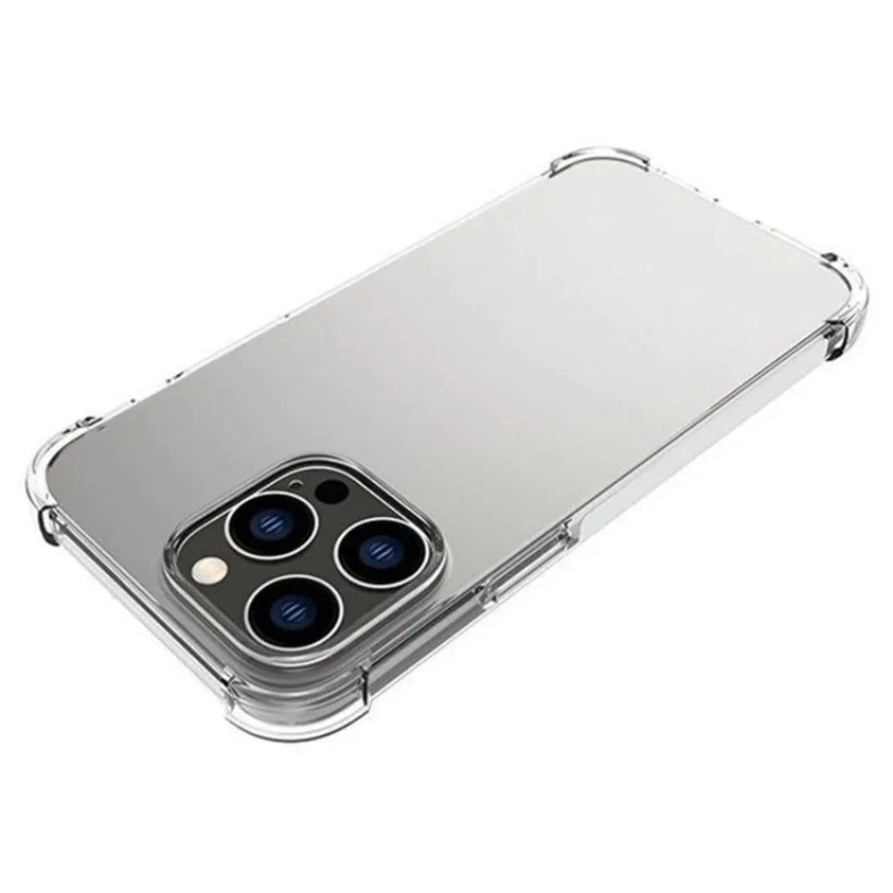 WANLONFENG For iPhone 13 Pro Max 6.7 inch Back Cover  TM Series 2.0mm Clear TPU Phone Case (Big Lens Hole) - Transparent - 4